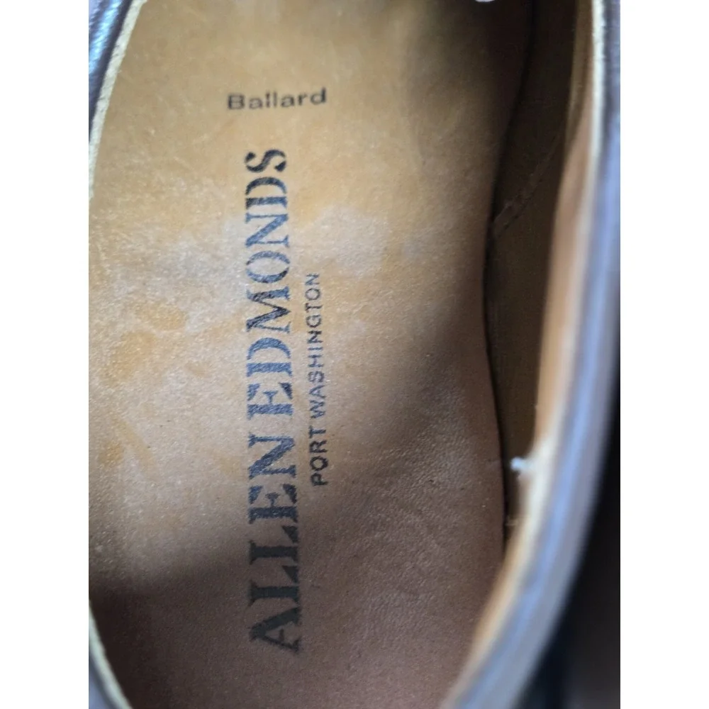 Allen Edmonds Port Washington Cap Toe 9.5‎ 3E Casual Preppy Travel Work Office